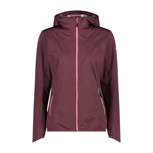 CMP Fix Hood Damen Softshelljacke Windstopper Rot