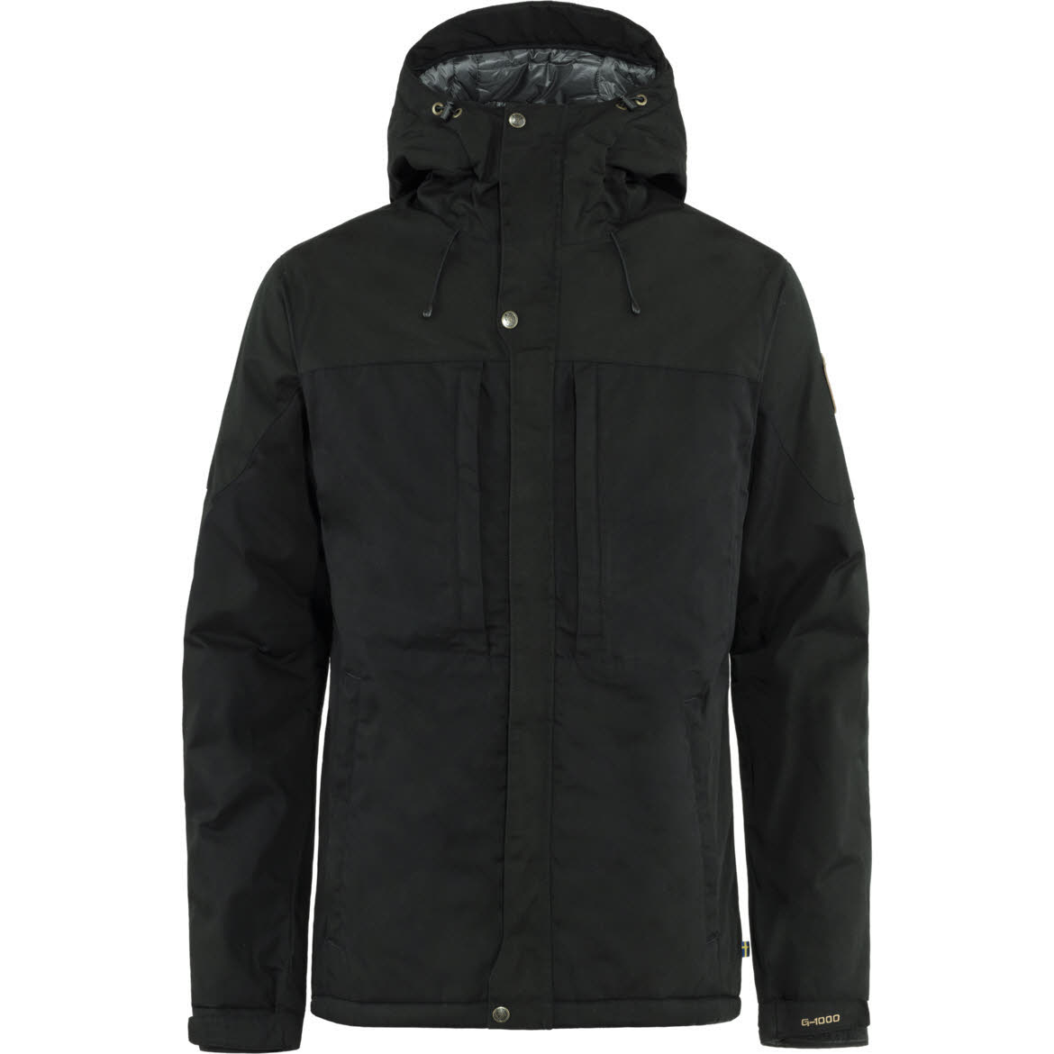 Fjällräven HE Skogsö Padded Jacket Herren Freizeitjacke Langarm Kapuze modisch warm Alltag Freizeit schwarz NEU