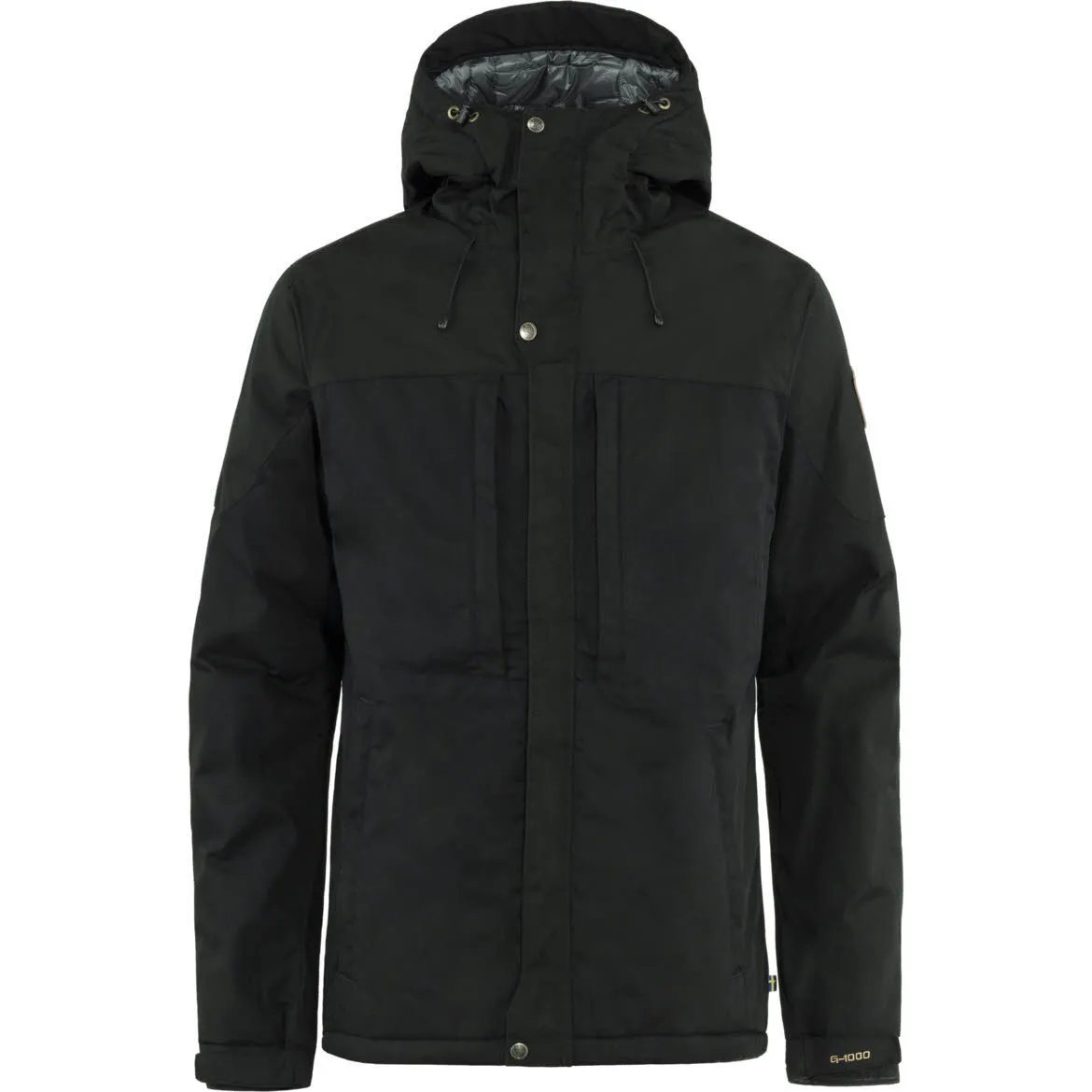 Fjällräven HE Skogsö Padded Jacket Herren Freizeitjacke Langarm Kapuze modisch warm Alltag Freizeit schwarz NEU