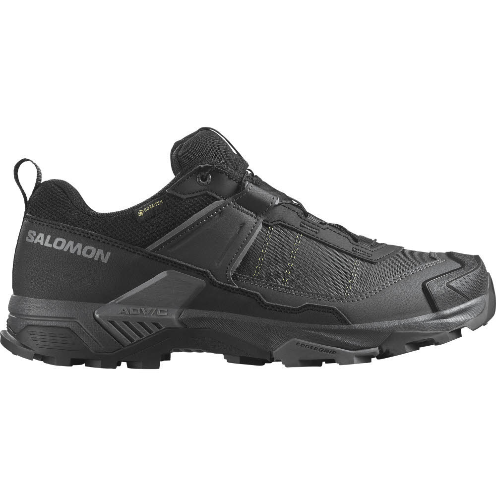Salomon X ULTRA 5 WIDE GTX Herren Wanderschuhe Trekkingschuhe Low schwarz