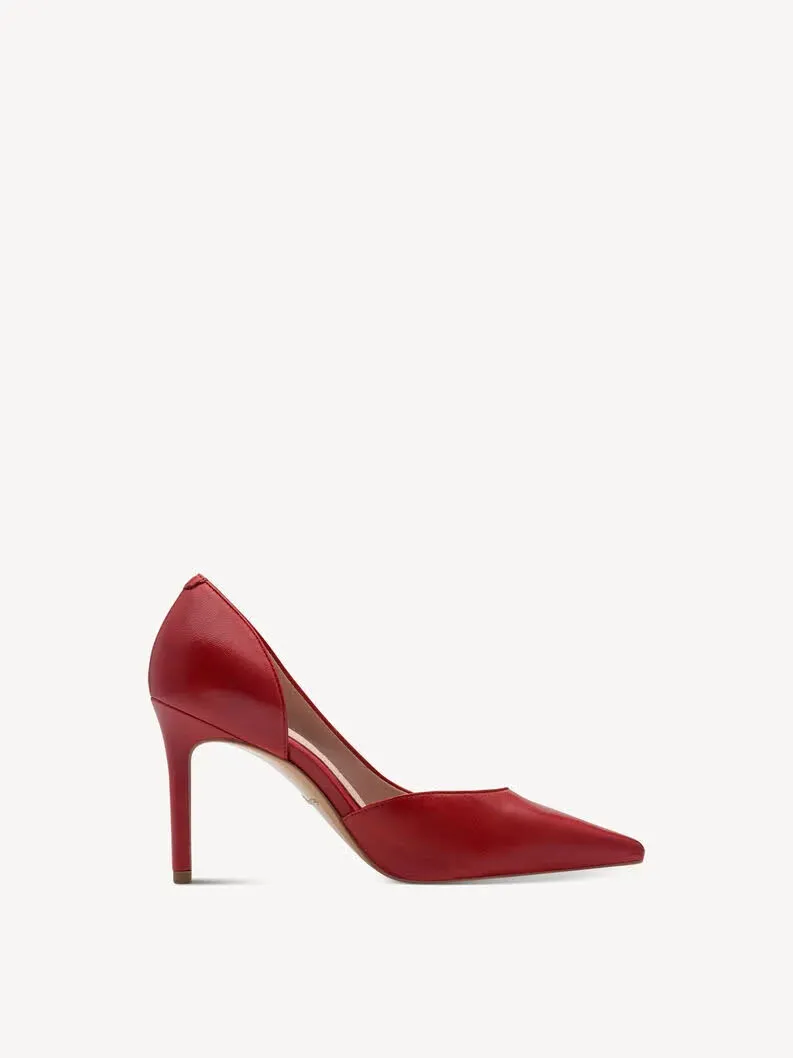 Tamaris Lederpumps Damen rot