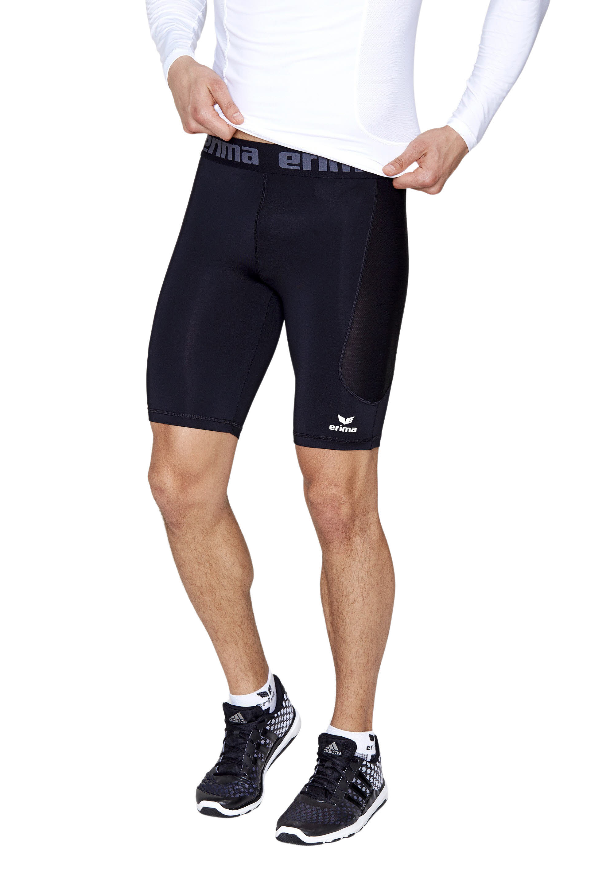 erima ELEMENTAL tight short Herren Trainingsshorts Sportshorts schwarz NEU