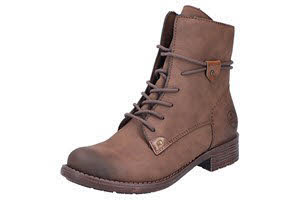 Rieker Damen Schnürstiefel braun