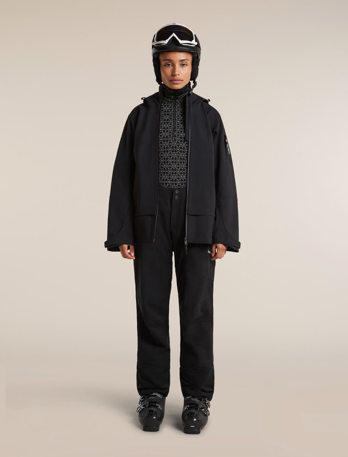 ICEBREAKER Shirt Damen Skirolli schwarz