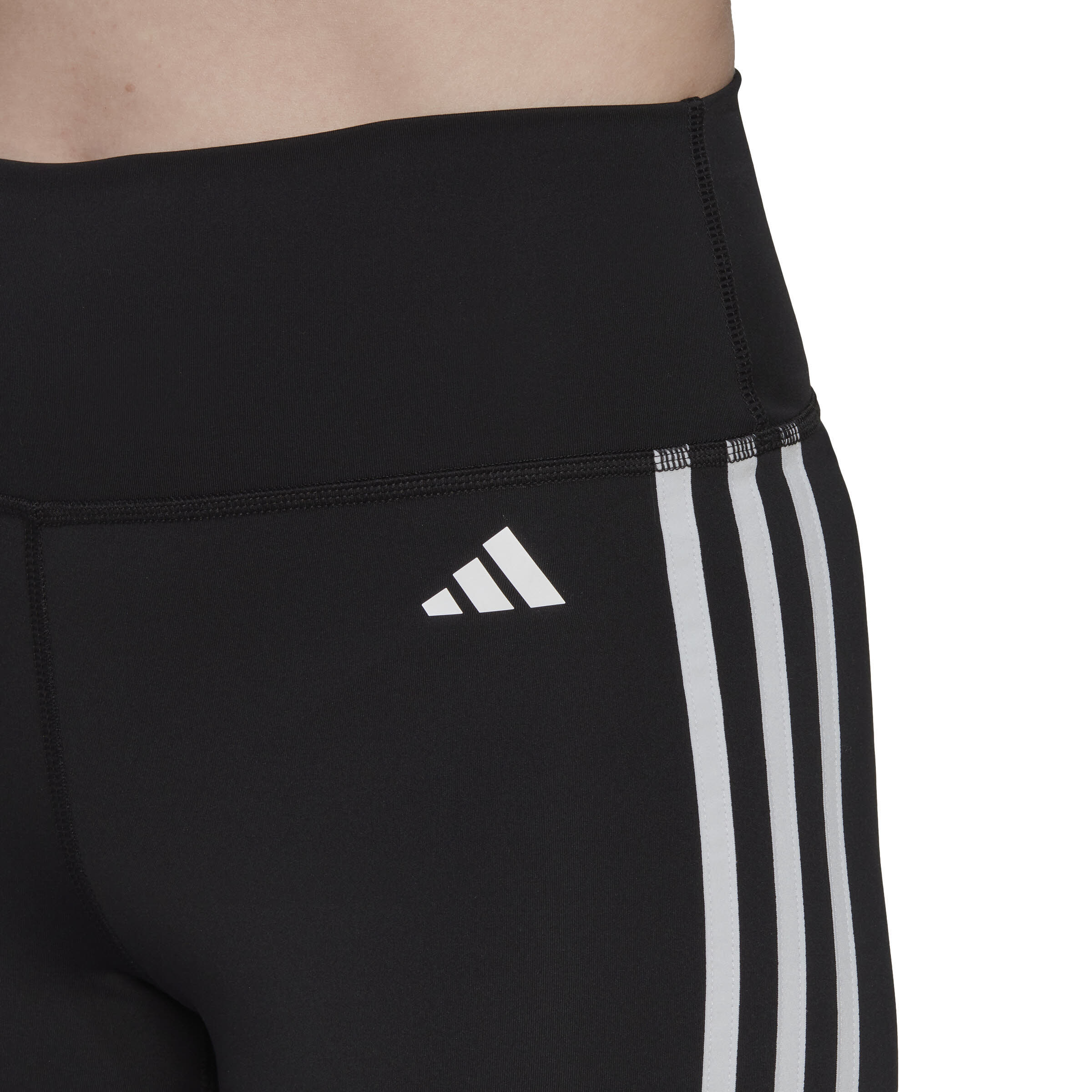 adidas Train Essentials 3 Stripes High Waisted Short Tight Damen Sporttight schwarz NEU