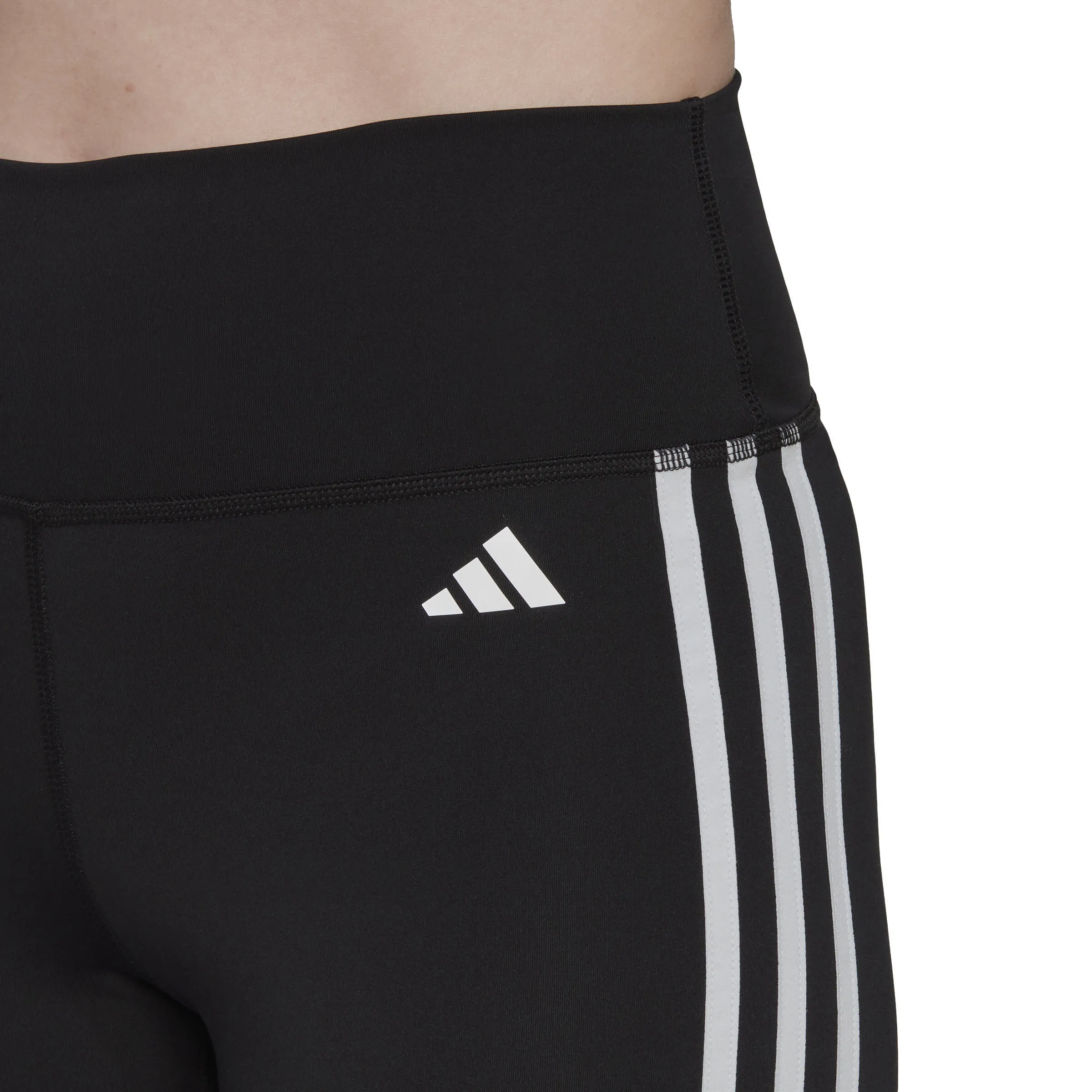 adidas Train Essentials 3 Stripes High Waisted Short Tight Damen Sporttight schwarz NEU