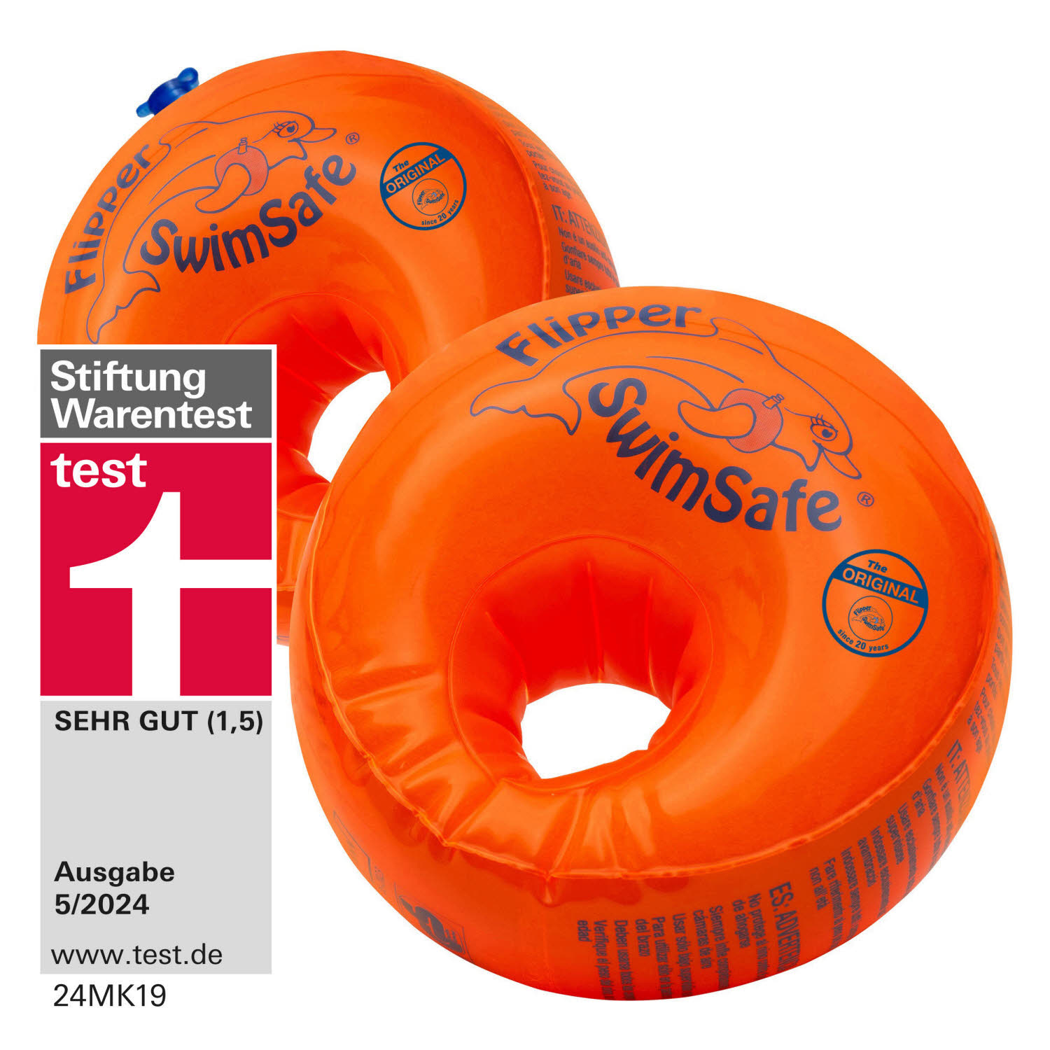 Flipper SwimSafe Kinder Schwimmhilfen Schwimmflügel orange