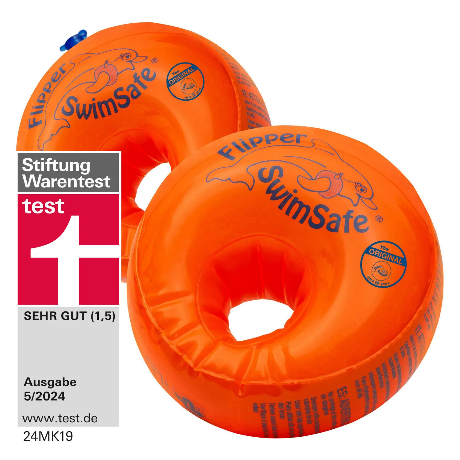 Flipper SwimSafe Kinder Schwimmhilfen Schwimmflügel orange