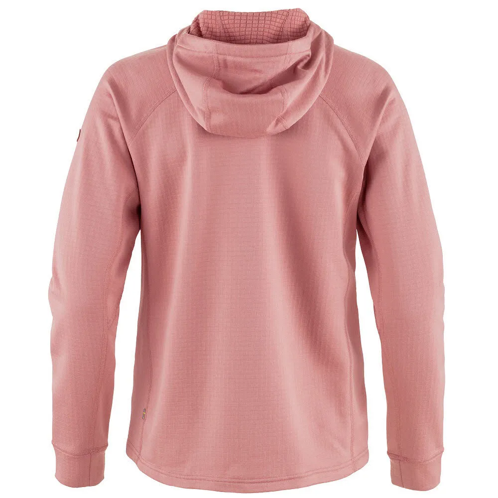 Fjällräven Abisko Grid Fleece Hoodie W Damen Fleecejacke Midlayer dusty rose