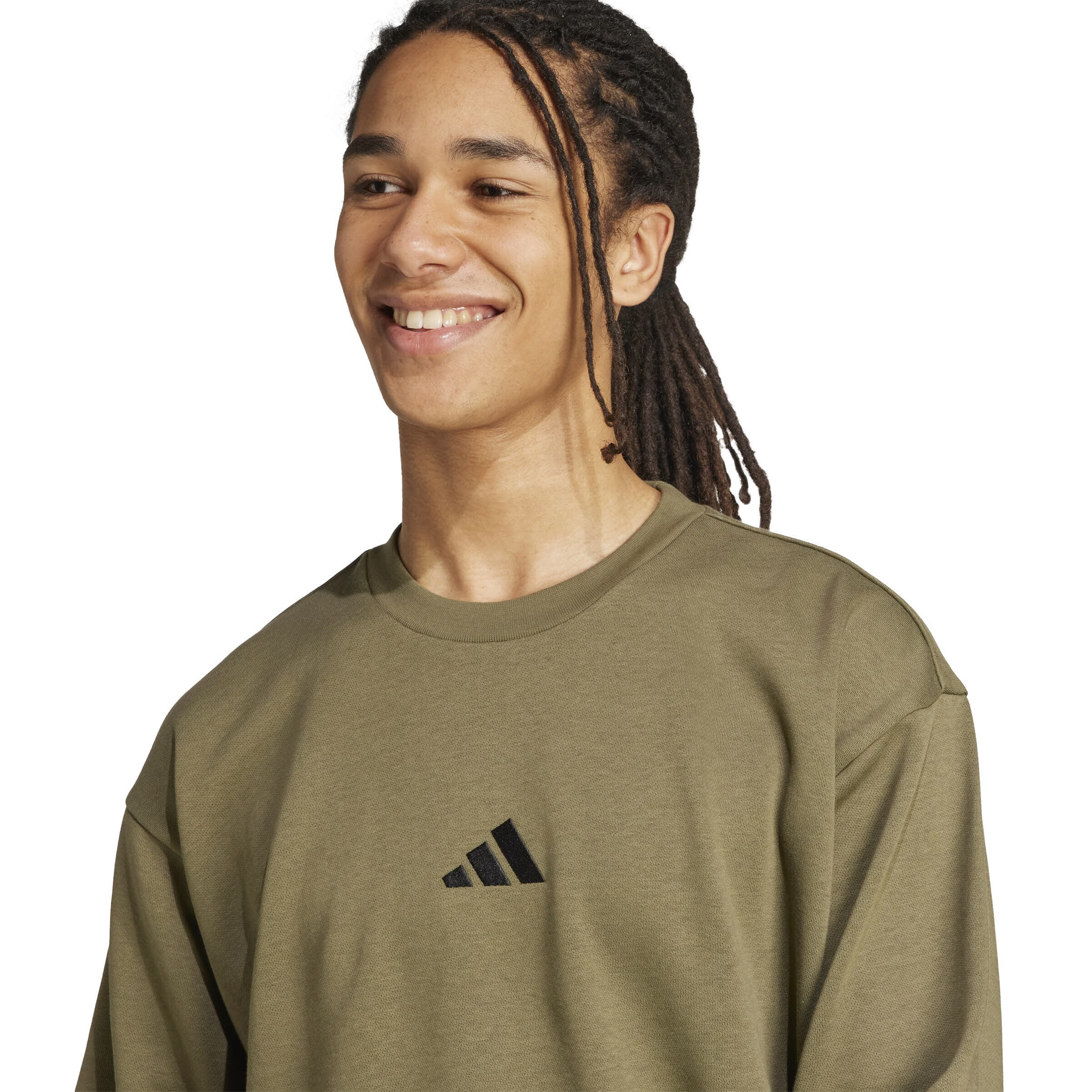 adidas Essentials Feelcozy Herren Sweatshirt grün
