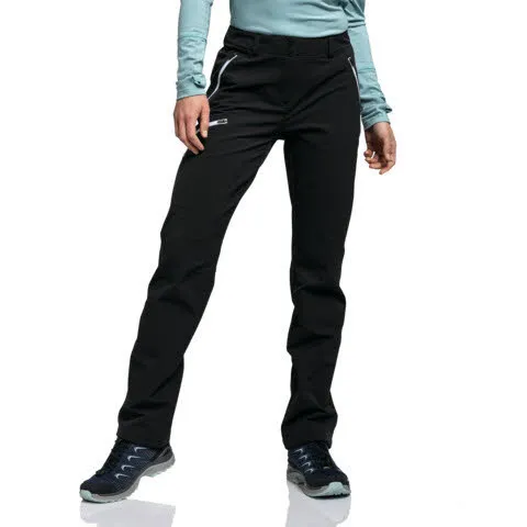 Schöffel Pants Ascona Warm L Trekkinghose gefüttert Wanderhose lange Hose Damen schwarz
