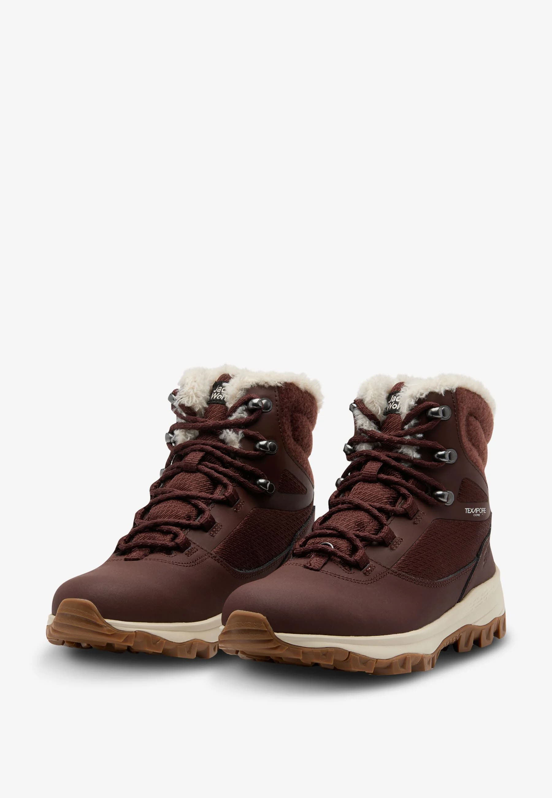 Jack Wolfskin Everquest High Winterstiefel gefüttert Damen rot