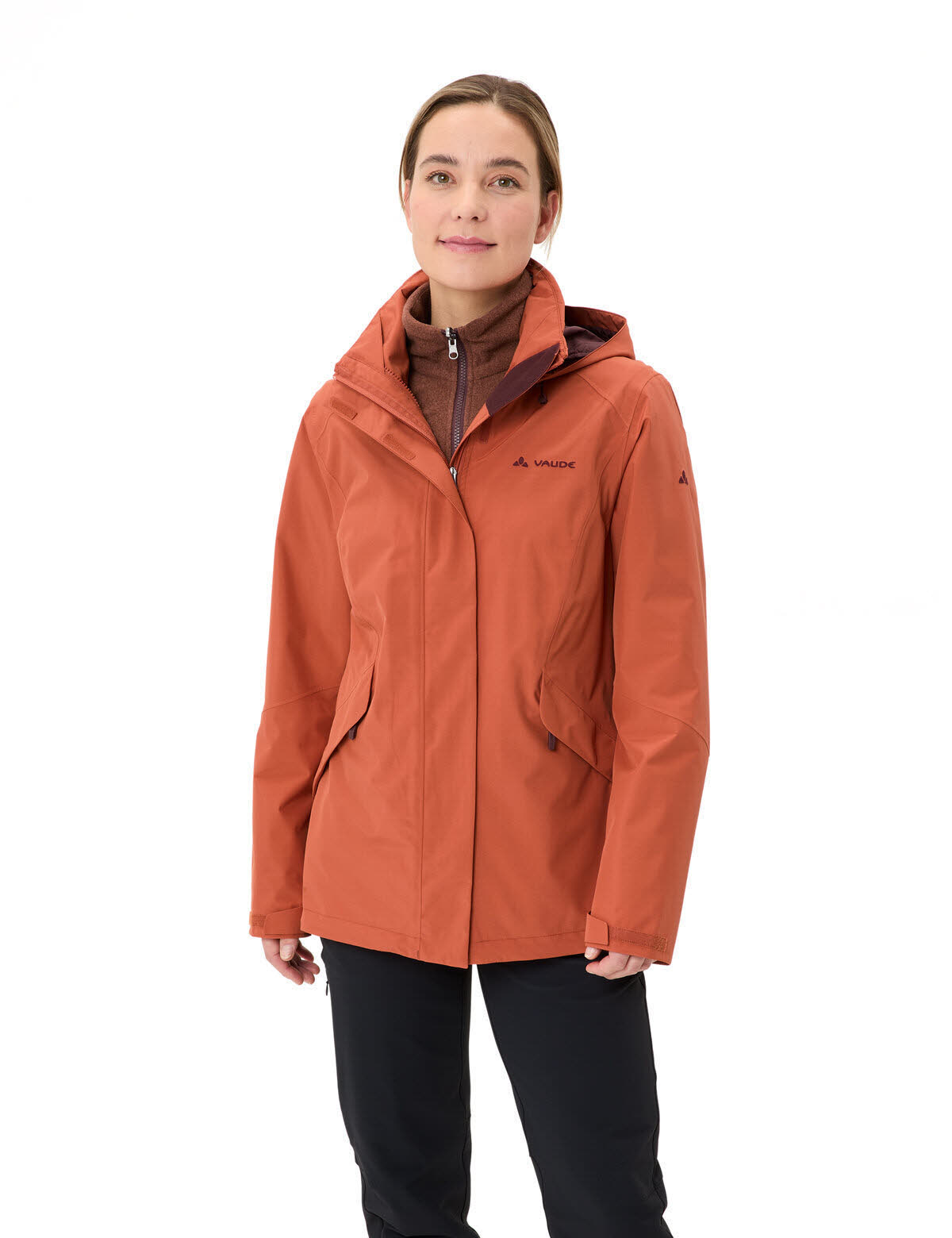 Vaude Rosemoor 3 in 1 Lagenjacke Outdoorjacke wasserdicht Damen orange