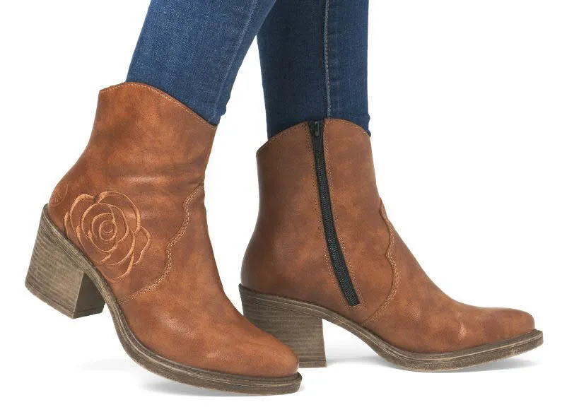 Rieker Damen Stiefel Stiefeletten braun