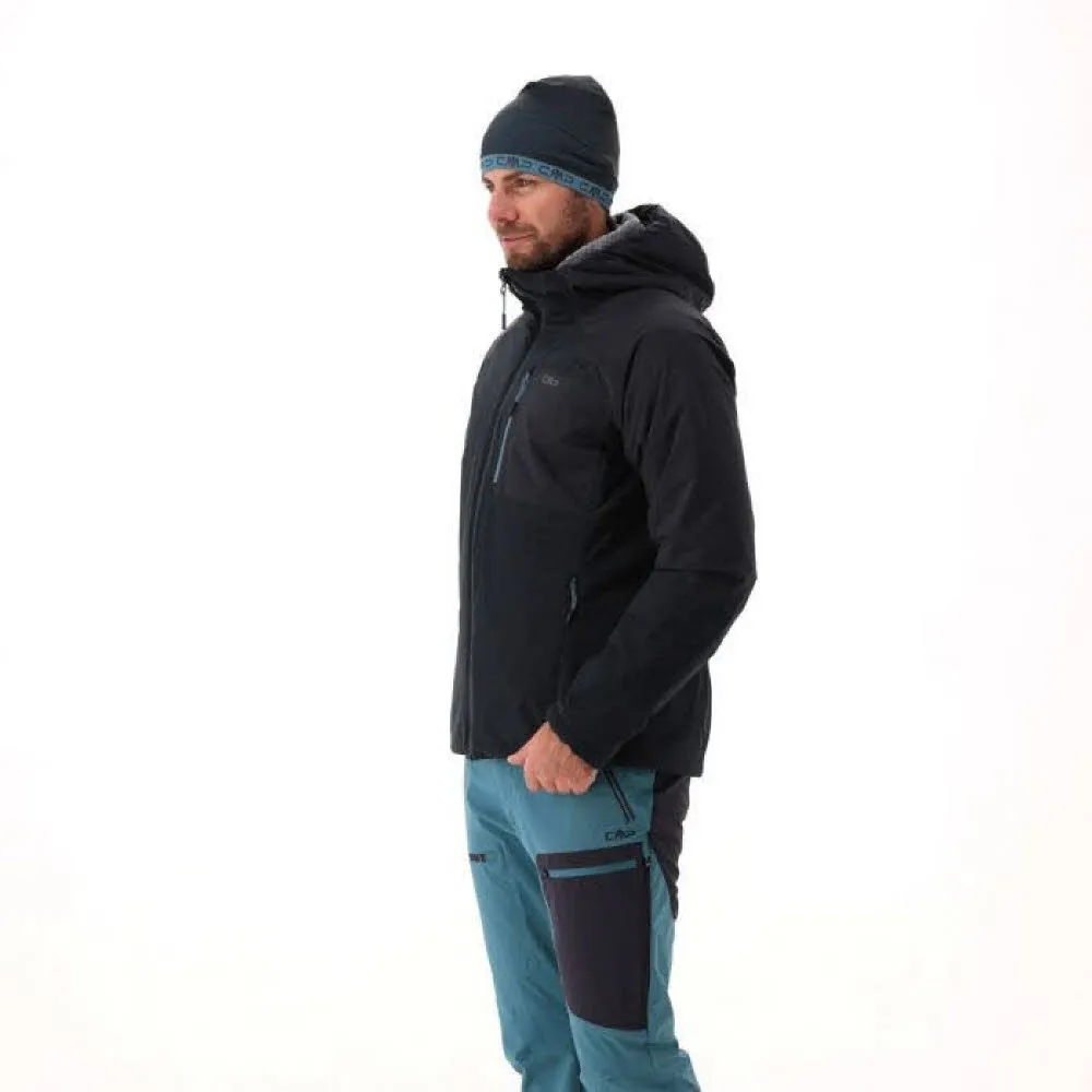 CMP MAN JACKET FIX HOOD Herren Kapuzenjacke schwarz
