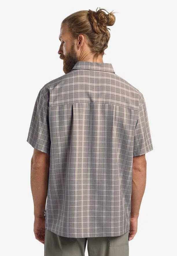 Jack Wolfskin Meseta Shirt Herren kariert grau/beige