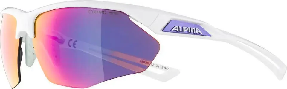 Alpina NYLOS HR Unisex Sportbrille Sonnenbrille white/purple gloss