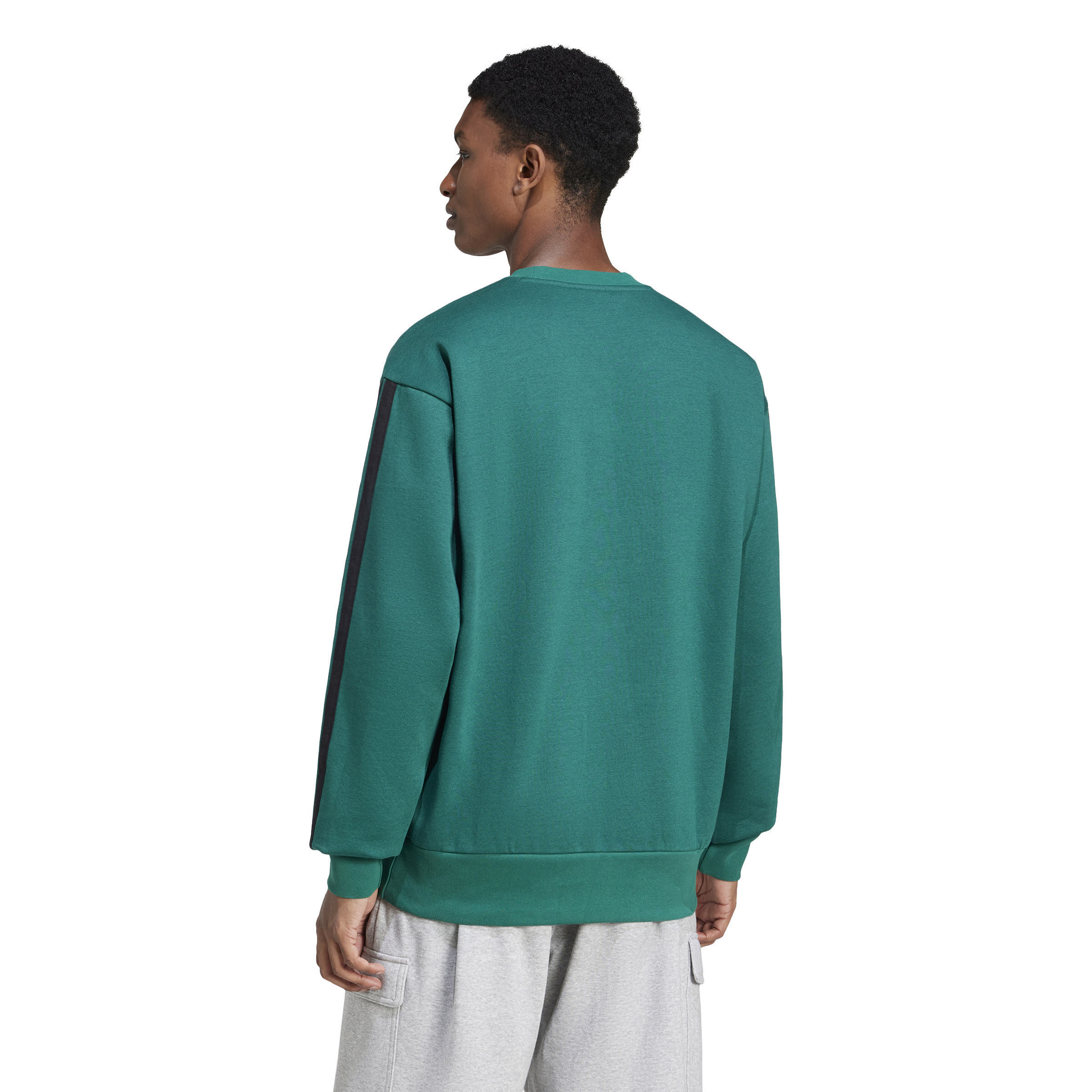 adidas HE 3S FL SWT Herren Sweatshirt grün