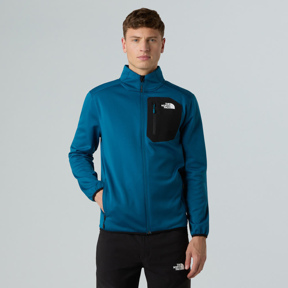 The North Face Crest Fleece Herren Fleecejacke Skirolli blau Bild 3 The North Face Crest Fleece Herren Fleecejacke Skirolli blau