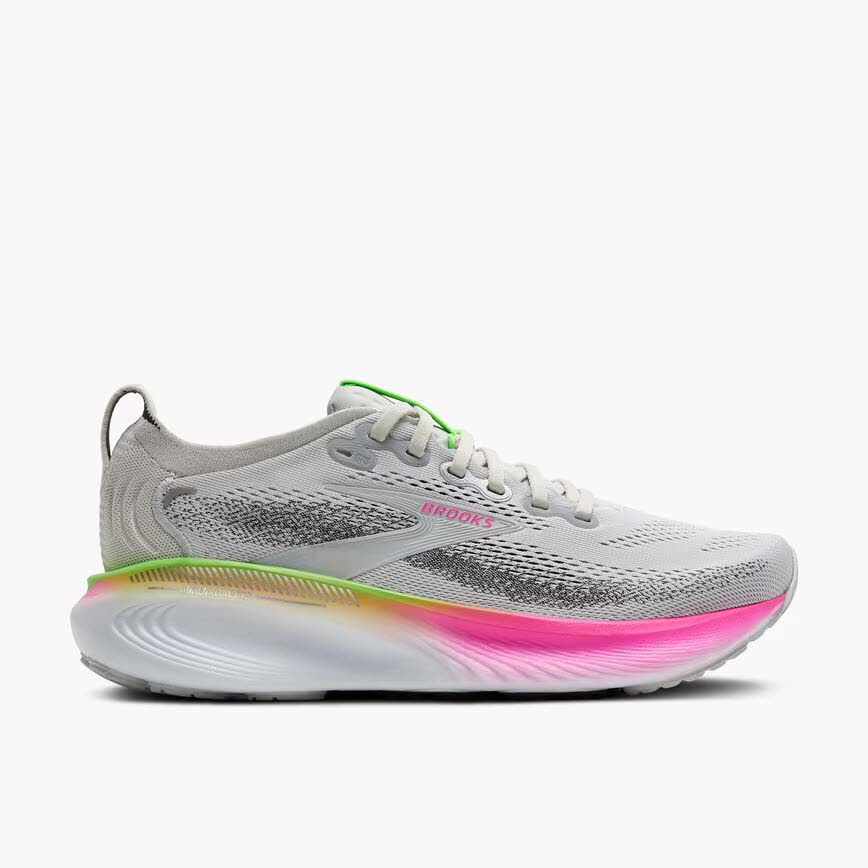 Brooks Adrenaline GTS 25 Damen Laufschuhe Joggingschuhe weiß/pink/grün