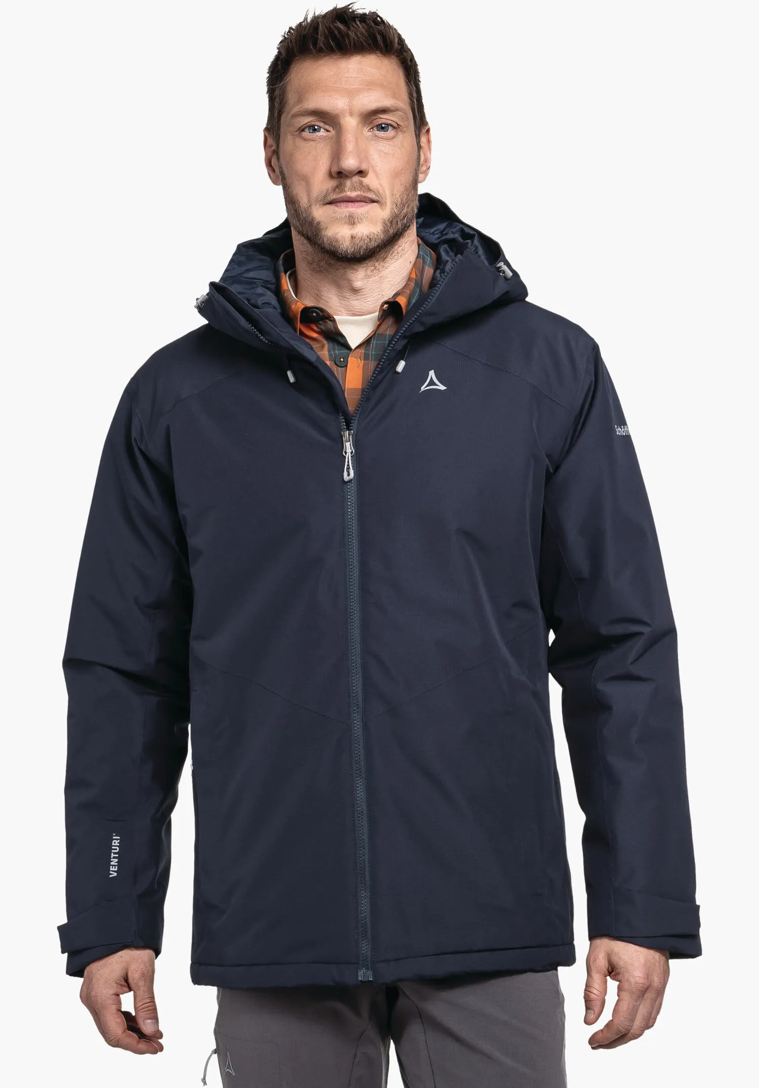 Schöffel Wildkar Herren Wanderjacke Isolationsjacke Kapuzenjacke wasserdicht blau
