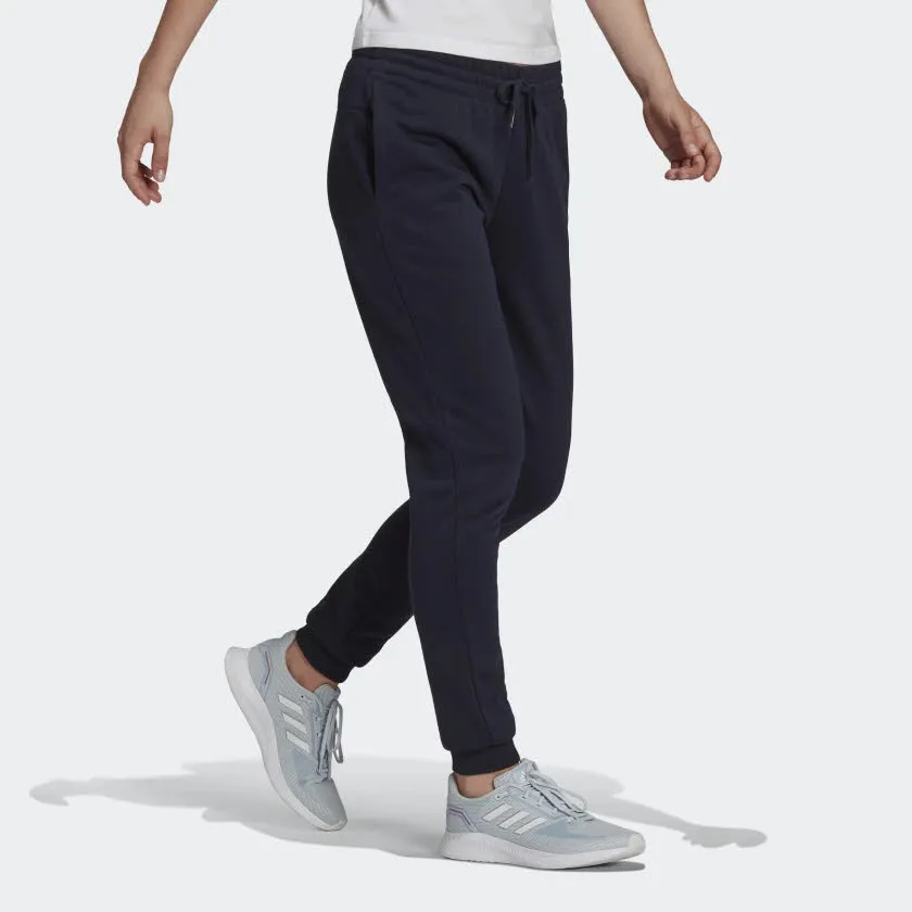 adidas W LIN FT C Damen ESSENTIAL slim fit Jogginghose Trainingshose schwarz