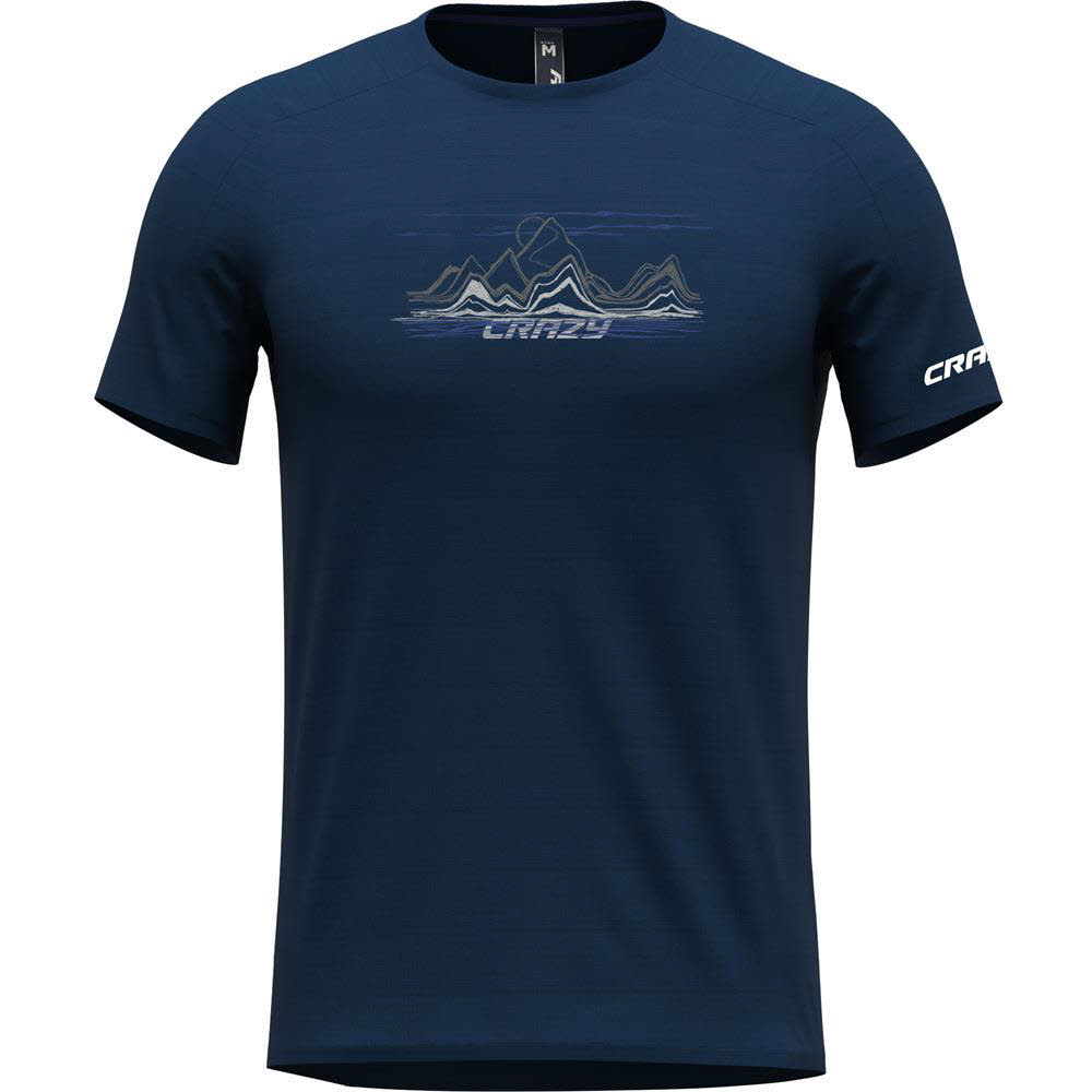 Crazy Idea SHIRT LOGO Herren T-Shirt Funktionsshirt blau