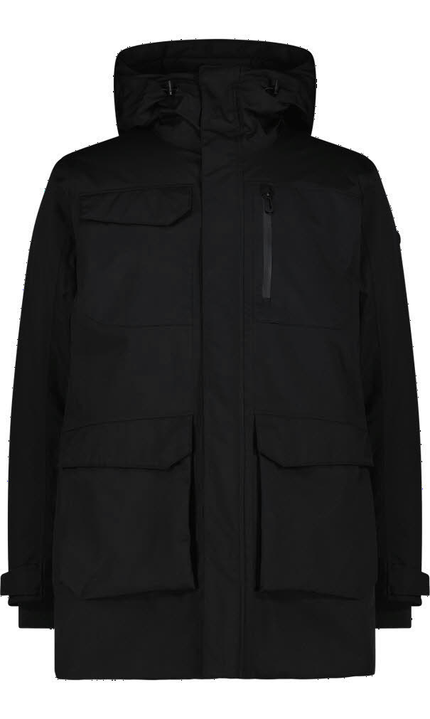 CAMPAGNOLO MAN PARKA ZIP HOOD Freizeitmäntel Herren Winterjacke nero
