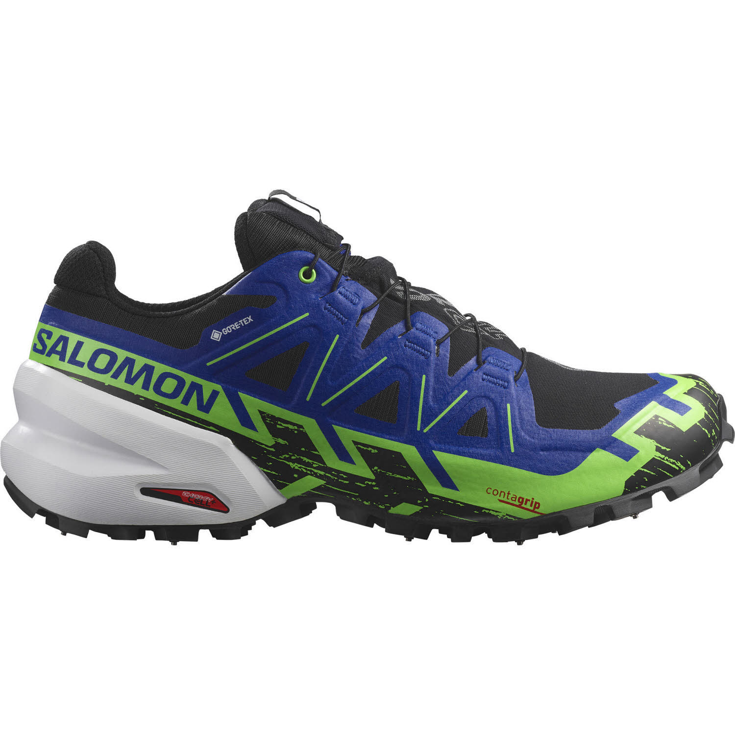 Salomon SPIKECROSS 6 GTX Damen Trailrunning-Schuhe Laufschuhe schwarz/blau/grün