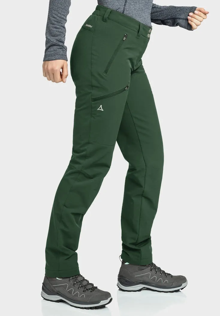 Schöffel Ascona Trekkinghose Wanderhose warm Damen grün