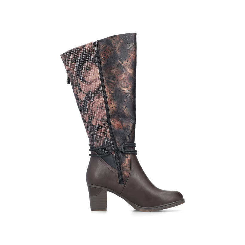 Rieker Damen Stiefel Hochschaftstiefel bisam/schwarz/antique
