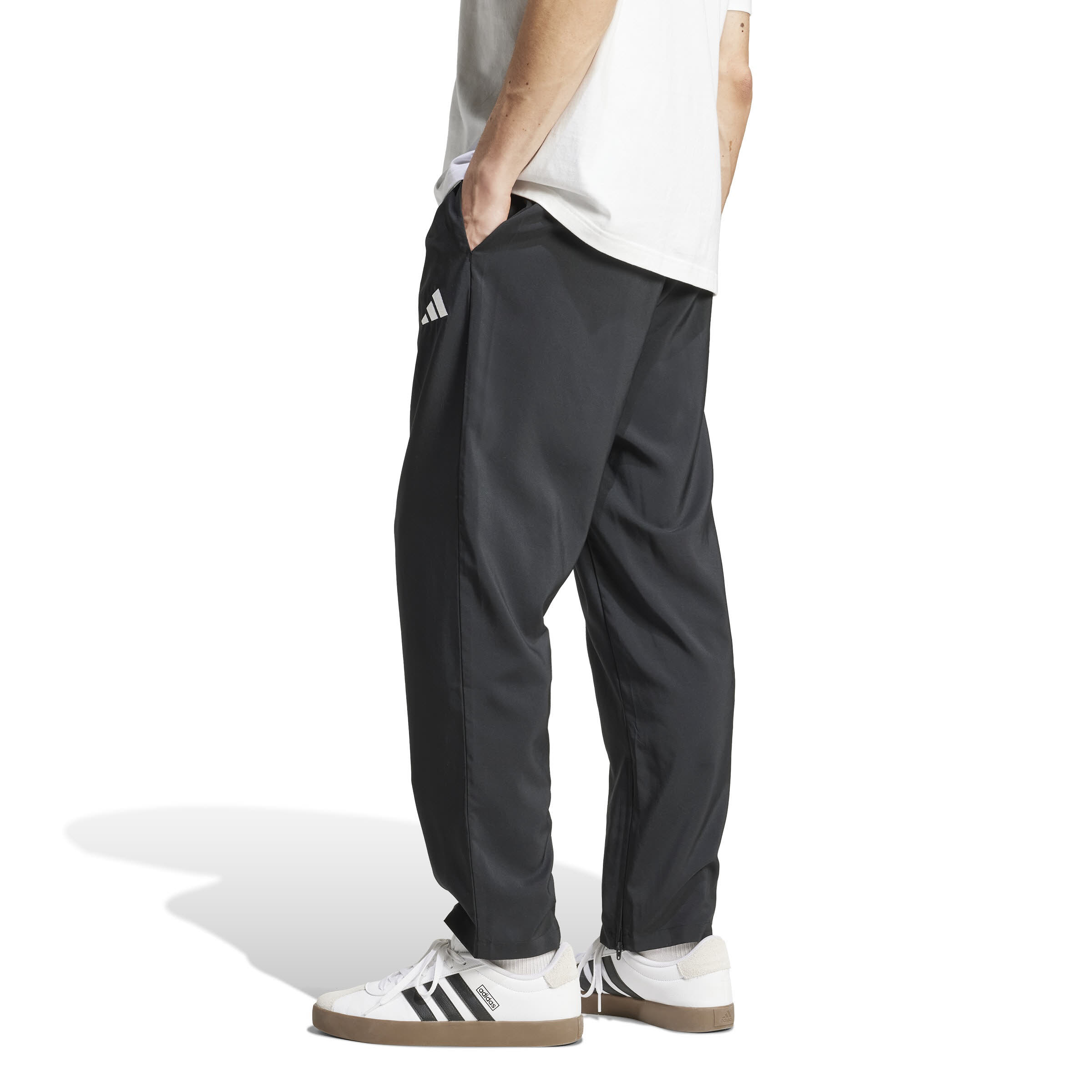adidas Essentials Small Logo Open-Hem Stanford Hose Jogginghose Herren schwarz