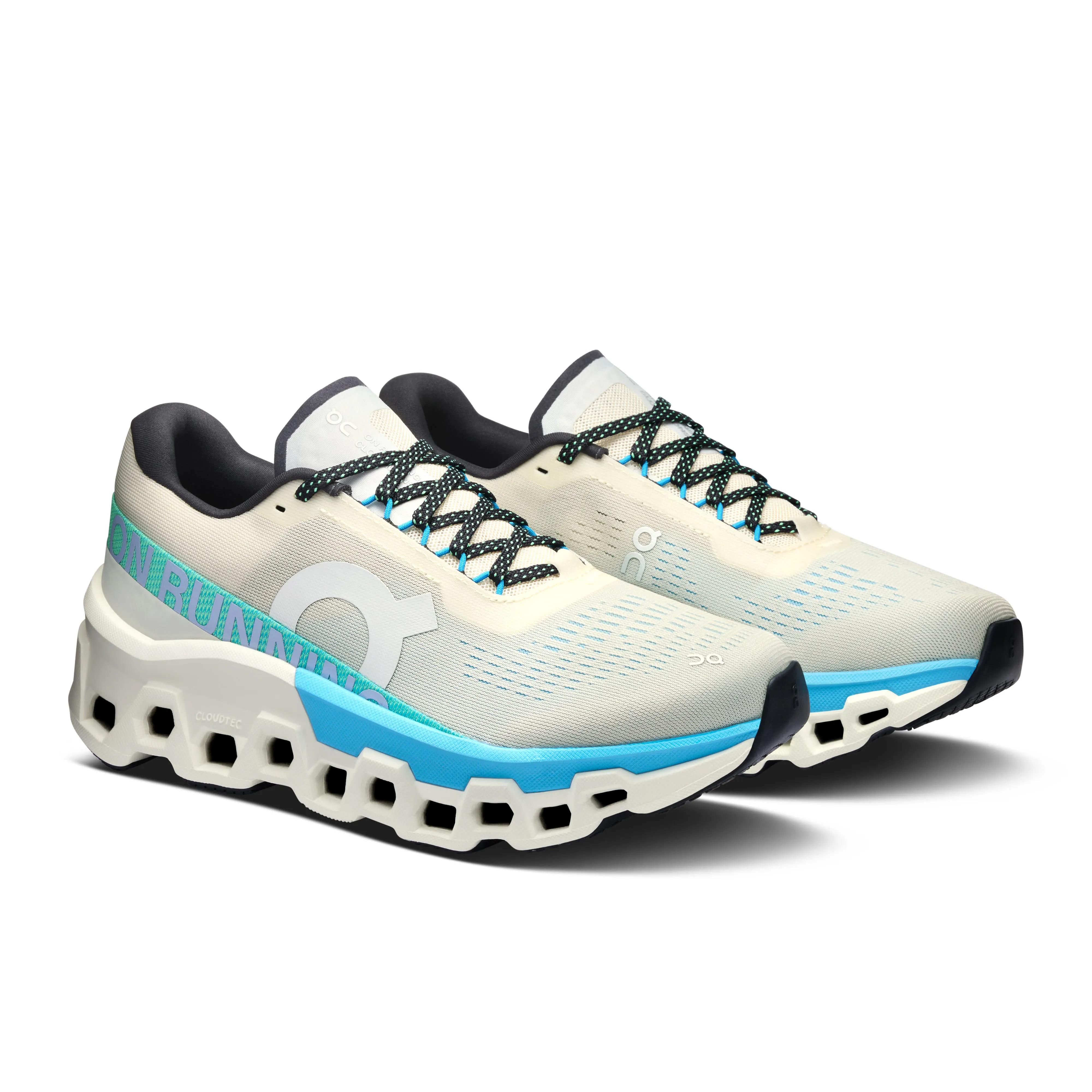 ON Cloudmonster 2 Joggingschuh Laufschuh Damen weiß blau