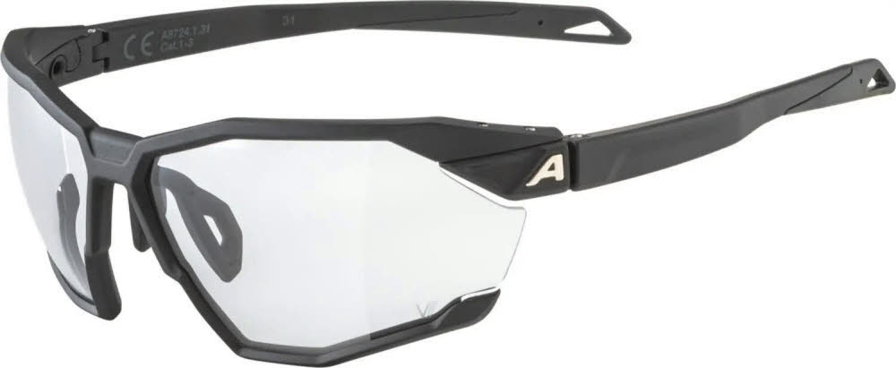 Alpina TWIST SIX V Unisex Sportbrille Radsportbrille Sonnenbrille black matt