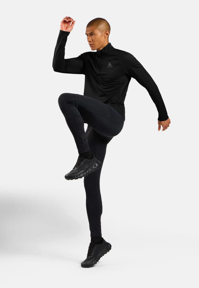Odlo ESSENTIAL CERAMIWARM Herren Midlayer Laufoberteil schwarz
