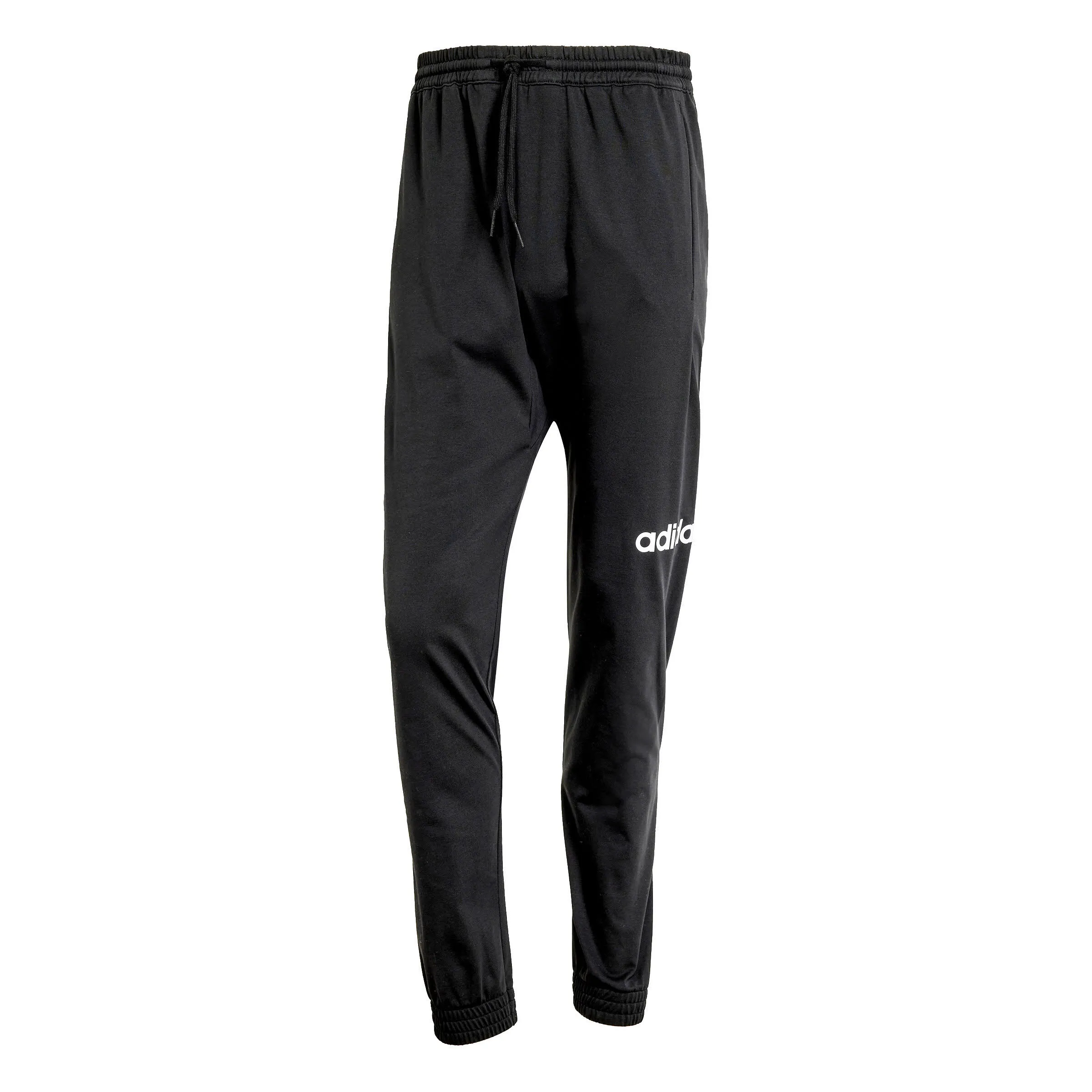 adidas Essentials Linear Single Jersey Hose Jogginghose Herren schwarz