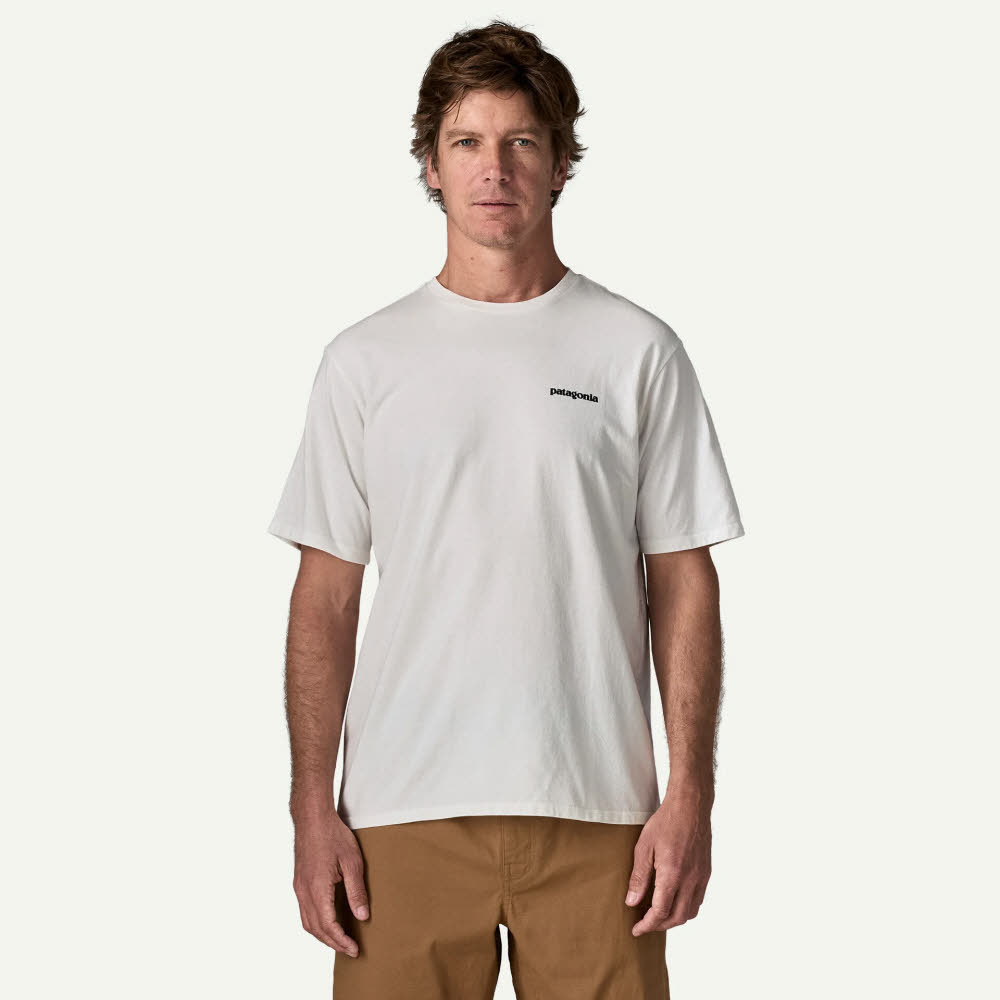 Patagonia Men's P-6 Logo Responsibili-Tee Herren T-Shirt fiber white