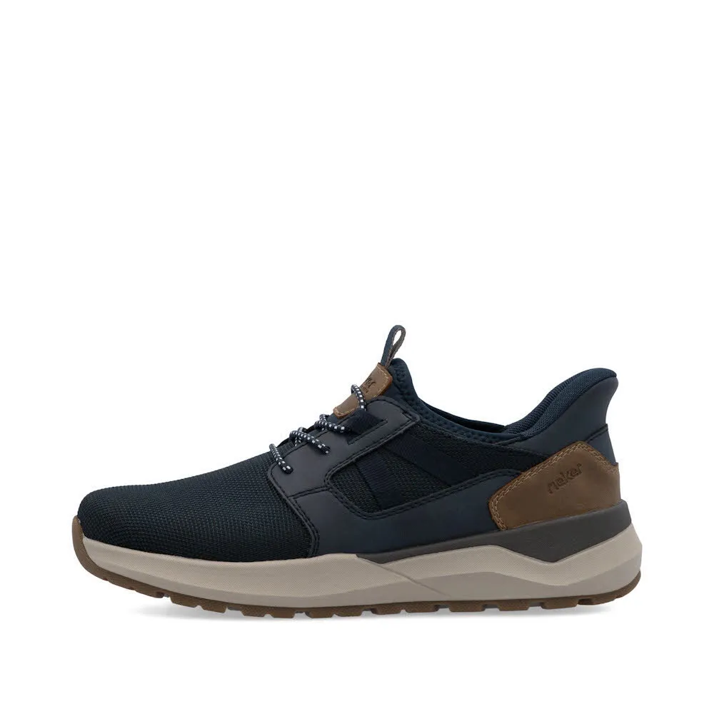 Rieker Slipper Herren Sneaker Freizeitschuhe blau