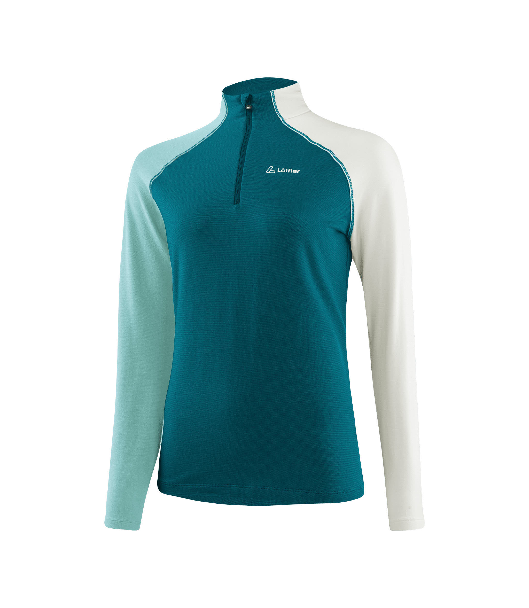 Löffler W MIDLAYER COBLO TRANSTEX® Fleecepullover Skirolli Damen blau