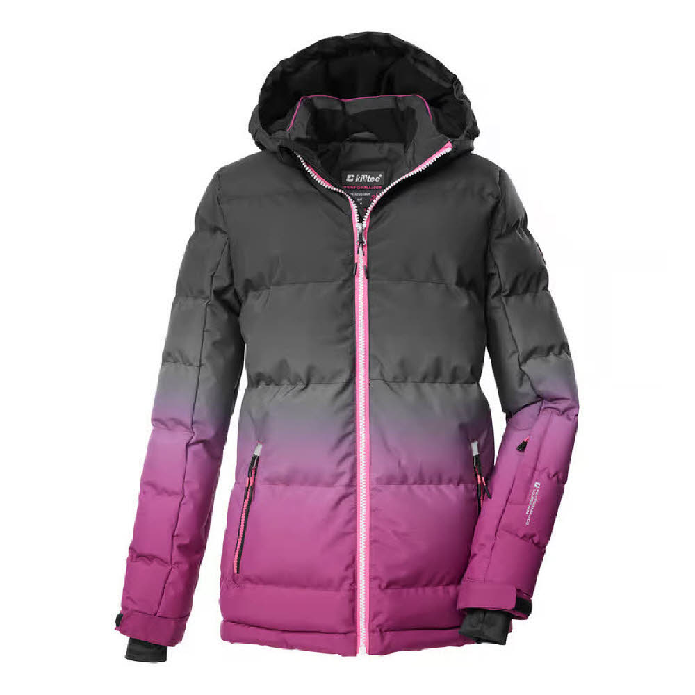 Ski-Steppjacke KSW 330 GRLS SKI QLTD JCKT Mädchen dunkel himbeere