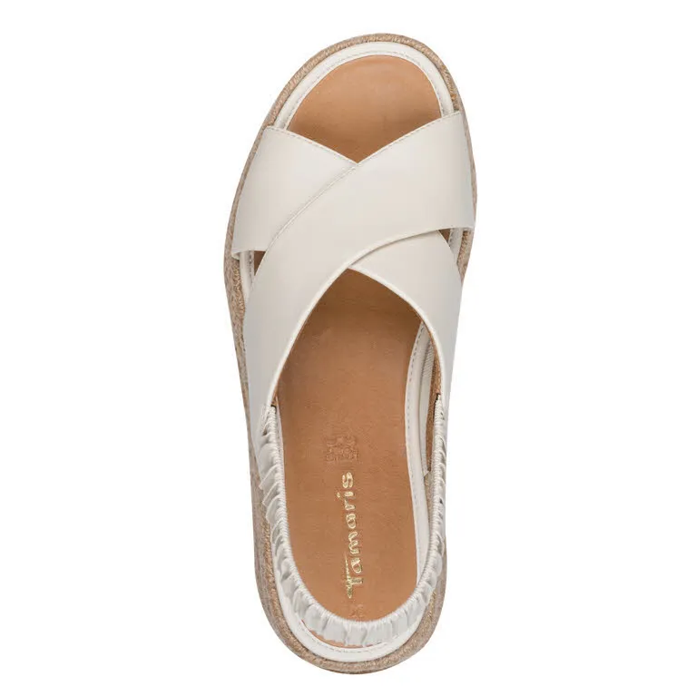 Tamaris Damen Sandalette Pantolette beige