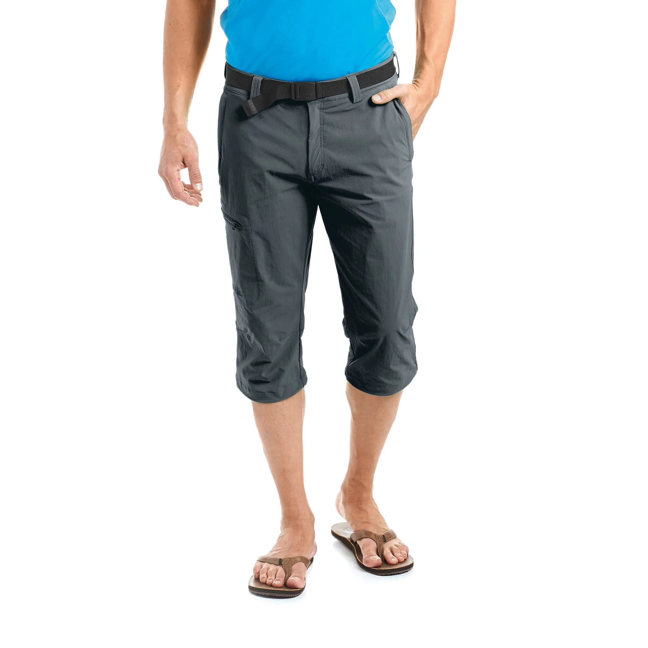 Maier Sports Capri Jennisei Herren Wandercapri 3/4 Wandern Freizeit grau NEU