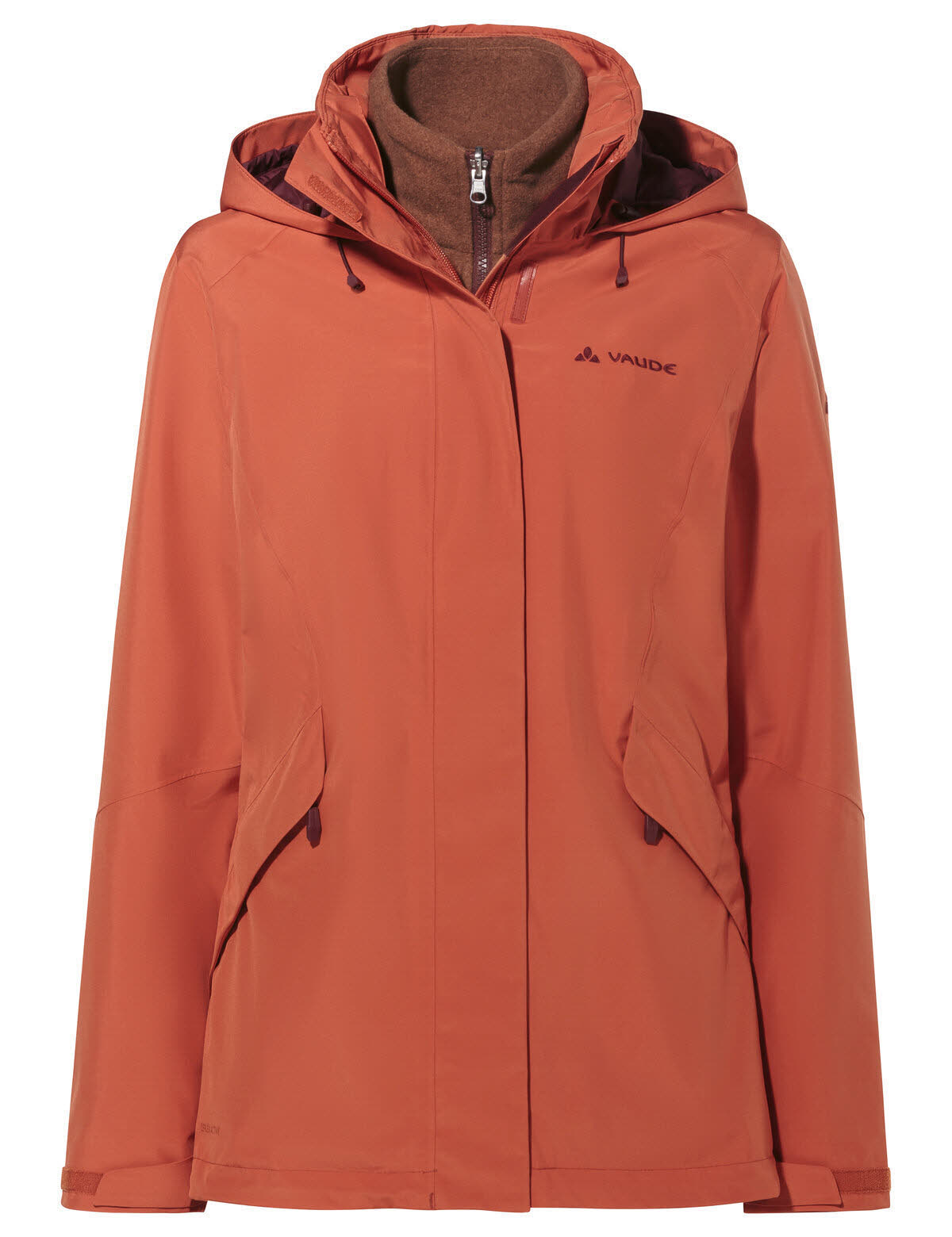 Vaude Rosemoor 3 in 1 Lagenjacke Outdoorjacke wasserdicht Damen orange