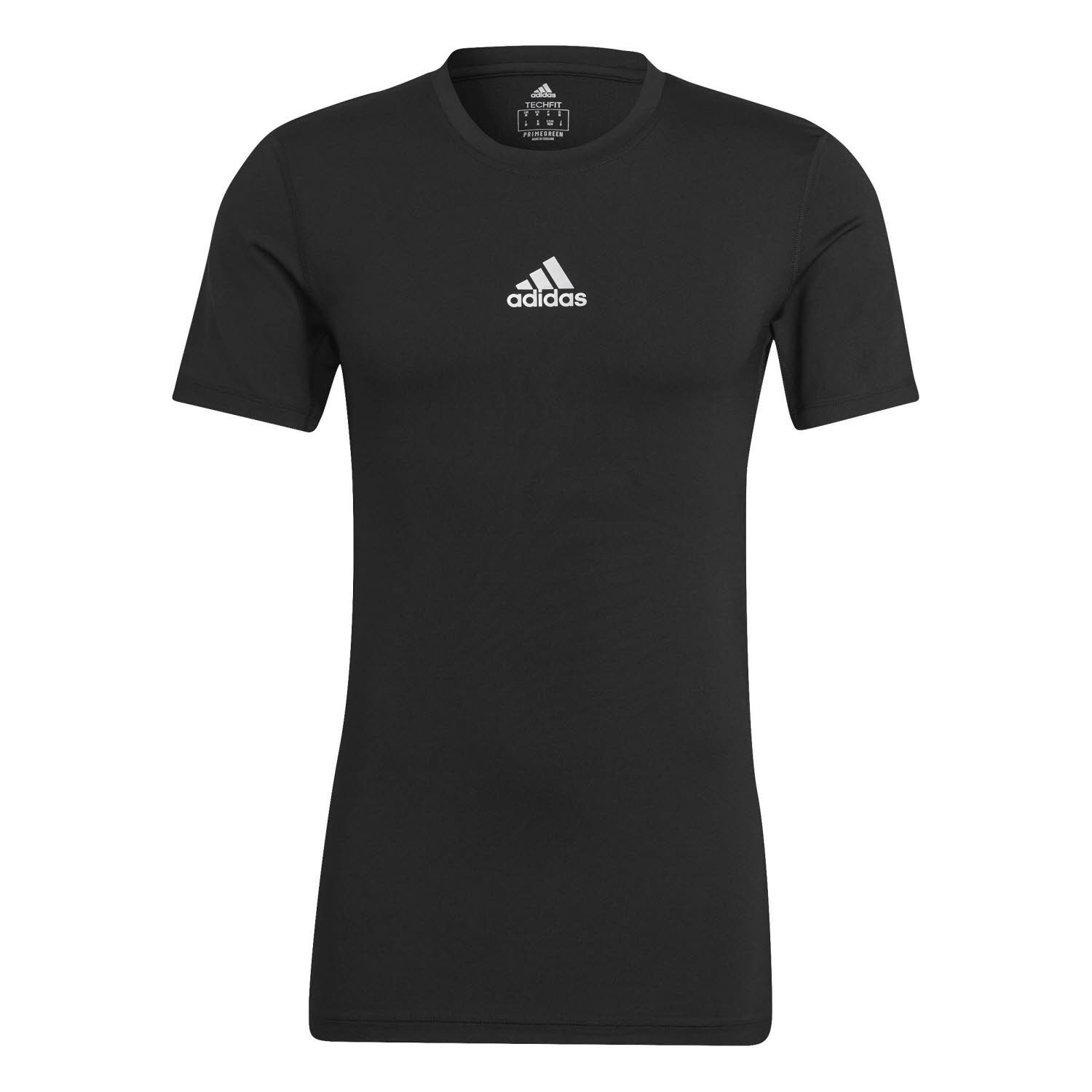adidas HE TF SS TOP M Herren Funktionsunterhemd T-Shirt Sport Freizeit Outdoor Fußball schwarz NEU