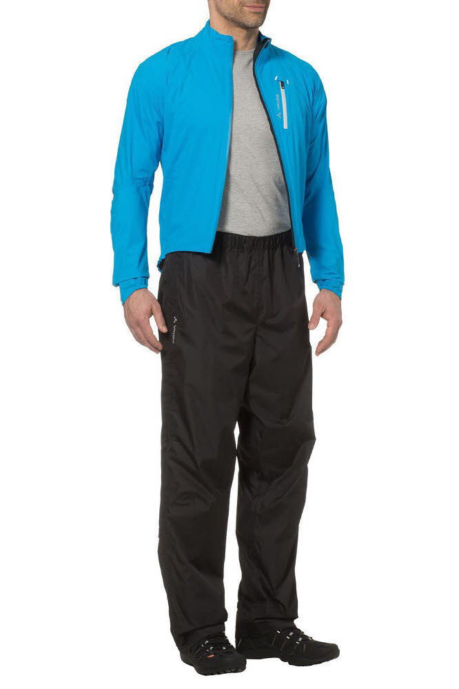 Vaude Fluid Full-Zip Pants II Herren Regenhose Multifunktionshose schwarz NEU