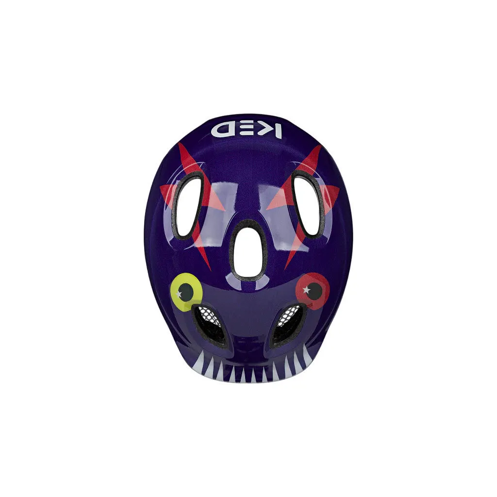 KED MEGGY SPARK Kinder Radhelm Fahrradhelm monster mood purple blue glossy