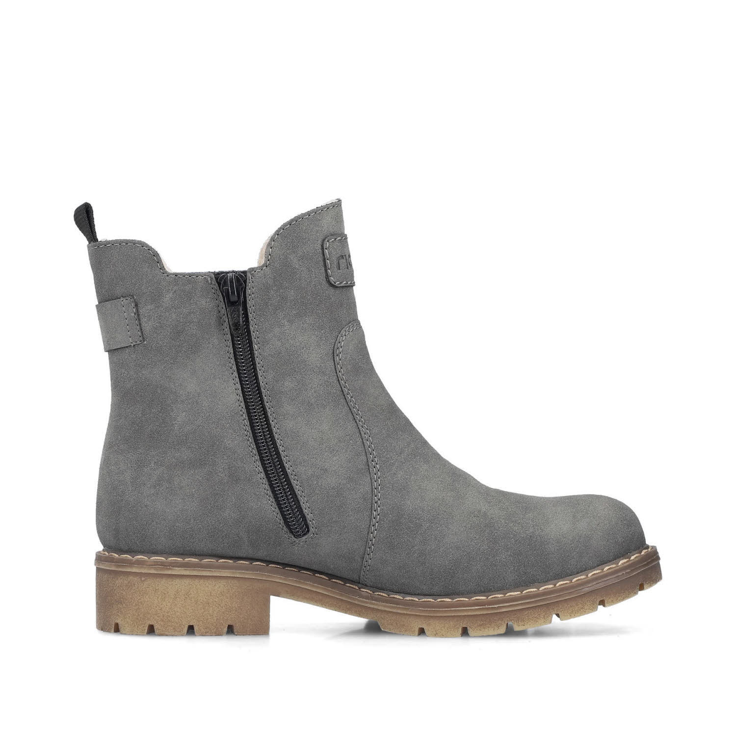 Rieker Chelsea Boots Damen Winterstiefel Modestiefel grau