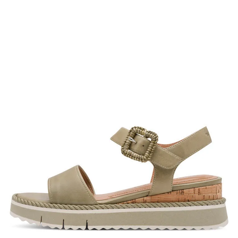 Tamaris Damen Sandalen Sandalette grün