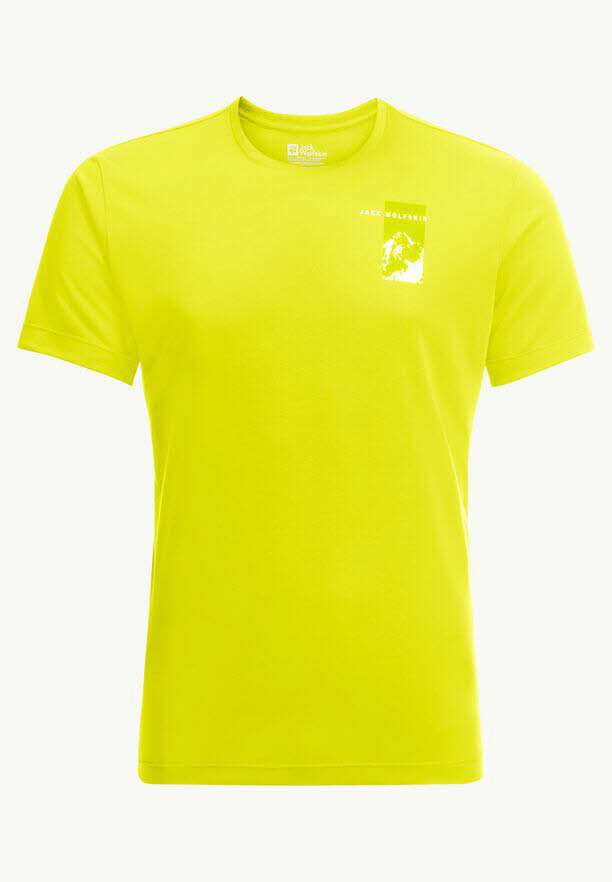 Jack Wolfskin Vonnan S/s Graphic Herren T-Shirt Funktionsshirt gelb