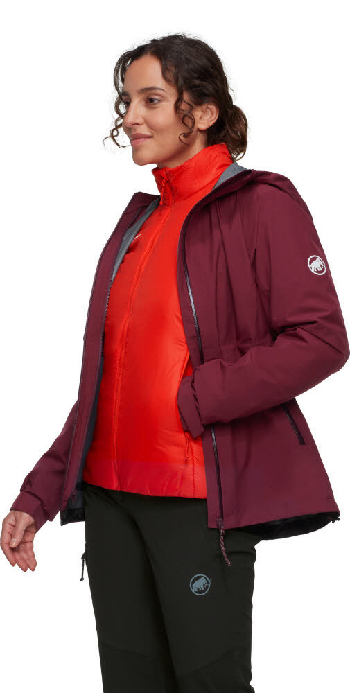 Mammut Alto Light 3 in 1 HS Hooded Jacket Damen Freizeitjacke Kombijacke rot